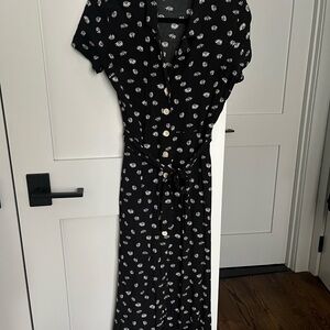 Wilfred Black and White Floral Maxi Dress